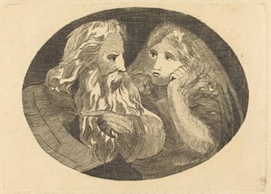 Lear ja Cordelia tekijältä Thomas Butts, Jr. after William Blake