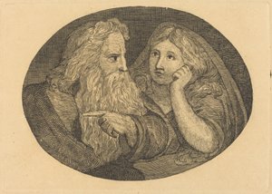 Lear ja Cordelia tekijältä Thomas Butts, Jr. after William Blake