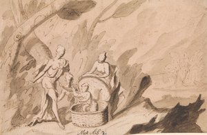 Cecropsin tyttäret löytävät Ericthoniuksen: Ovidius, Metamorfoosit, Kirja 2