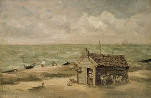 Kalastajan mökki meren rannalla