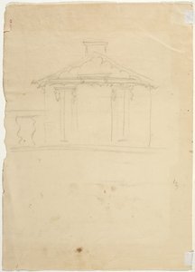 Vapaa käsipiirustus Cedar Groven uuden studion korkeusasemasta. tekijältä Thomas Cole