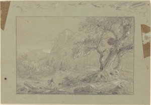 Tutkimus "The Mountain Fordille" tekijältä Thomas Cole
