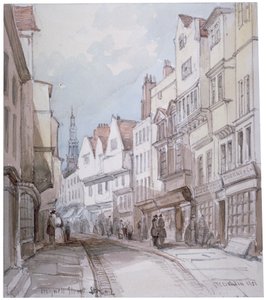 Näkymä Holywell Streetille, Westminster, Lontoo, 1851. tekijältä Thomas Colman Dibdin