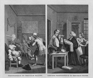Etukappaleet Tristram Shandylle, 1808, 1827.