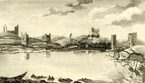 N. View of the Ruins of Clomines, Co. Wexford, 1791. tekijältä Thomas Cook
