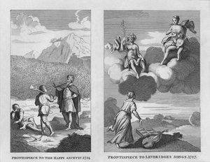 The Happy Ascetic, 1724, ja Leveridges Songs, 1727, 1809, 1827.