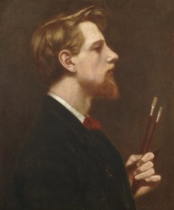 Omakuva kahdella nelikulmaisella siveltimellä, n. 1880