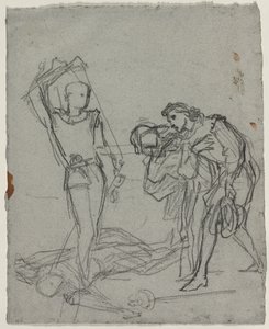 Kaksintaistelu Naamioballin jälkeen recto, c. 1857. tekijältä Thomas Couture