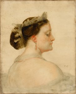 Muotokuva Mathilde Bonapartesta 1820-1904, Ranskan prinsessa tekijältä Thomas Couture