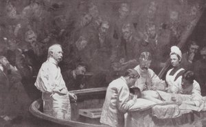 Philadelphia: D Hayes Agnew, klinikan päättyessä (litografia). tekijältä Thomas Cowperthwait (after) Eakins