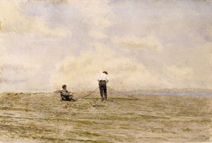 Verkon korjaaminen, 1882 tekijältä Thomas Cowperthwait Eakins