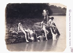 Tutkimus maalaukselle "The Swimming Hole", n. 1883