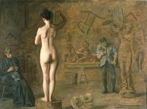 William Rush (1756-1833) veistää allegorista hahmoaan Schuylkill-joesta