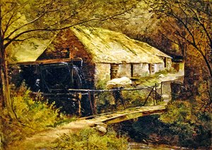 Dolgelly Mill, North Wales (öljy kankaalle)