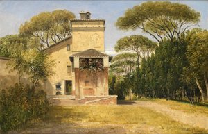 Rafaelin ateljee Villa Borghesen puutarhassa Roomassa, 1849.