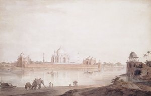 Taj Mahal, Agra, Uttar Pradesh, 1789 tekijältä Thomas Daniell
