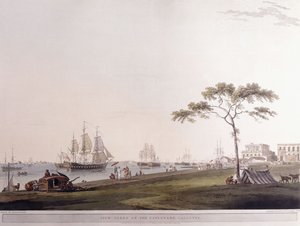Näkymä Esplanadilta, Kalkutta, 1797 tekijältä Thomas Daniell