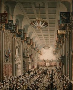 Kuninkaalliset juhlat, jotka Lontoon kaupunginhallitus on tarjonnut hänen majesteetilleen lordipormestarin päivänä 9. marraskuuta 1837. tekijältä Thomas Dighton