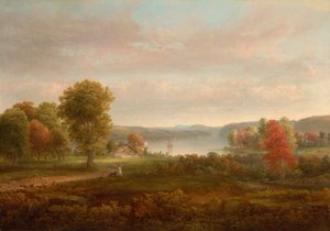 Näkymä Hudsoniin syksyllä 1850.