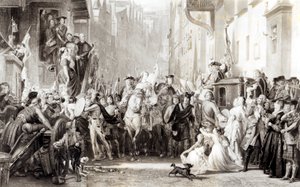 Prinssi Charles Edward (1720-88) ja Highlanders saapuvat Edinburghiin Prestonin taistelun jälkeen, 21. syyskuuta 1745 (katso 105438)