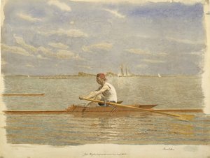 John Biglin yksikärjessä, n. 1873. tekijältä Thomas Eakins