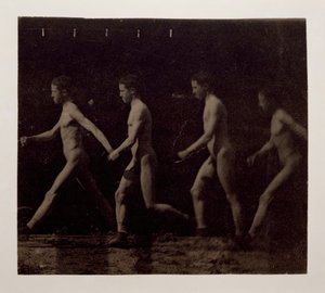 Marey Wheelin valokuvat tunnistamattomasta mallista, 1884. tekijältä Thomas Eakins