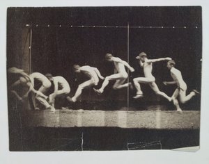 Marey Wheelin valokuvat tunnistamattomasta mallista, 1884. tekijältä Thomas Eakins