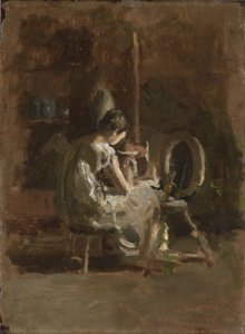 Luonnoksia "Home-Spun" -teokseen, 1881 tekijältä Thomas Eakins