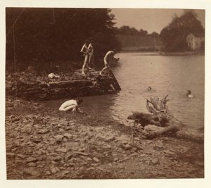 Study for Swimming, 1883. tekijältä Thomas Eakins