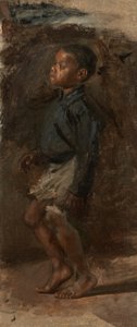 Tutkimus black Boy Dancing: The Boy, luultavasti 1877. tekijältä Thomas Eakins