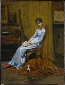 Taiteilijan vaimo ja hänen setterinsä tekijältä Thomas Eakins