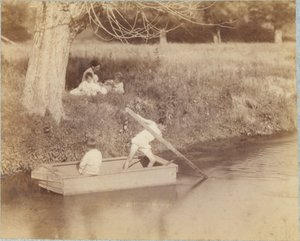 [Kaksi poikaa leikkimässä purolla, 4. heinäkuuta 1883] tekijältä Thomas Eakins