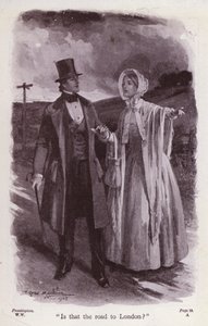 Kuvitus Wilkie Collinsin teokselle The Woman In White (litho)
