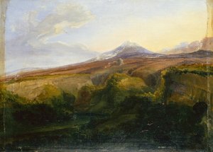 Näkymä Vesuviukselle (öljy aluksella) tekijältä Thomas Fearnley