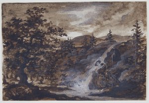 Maisema kivillä, puilla ja joella tekijältä Thomas Fearnley