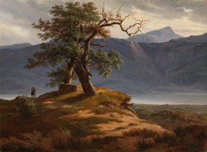 Maisema ja matkustaja tekijältä Thomas Fearnley