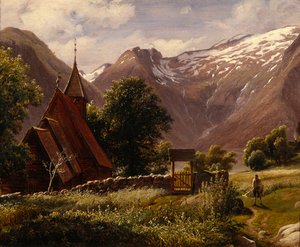 Tjugumin kirkko, Balestrand tekijältä Thomas Fearnley