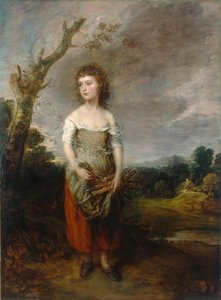Talonpoikatyttö kokoaa peikkoja metsään tekijältä Thomas Gainsborough