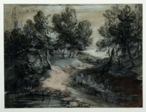 Timber Waggon Woodland Roadilla, 1775-80 tekijältä Thomas Gainsborough