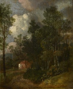 Metsäinen maisema talon hahmoilla, n. 1752 tekijältä Thomas Gainsborough