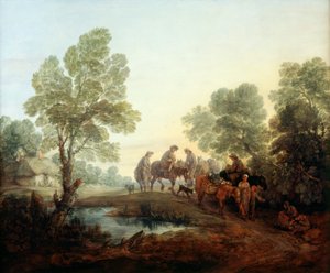 Going to Market, n. 1770 (öljy kankaalle) tekijältä Thomas Gainsborough