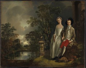 Heneage Lloyd ja hänen sisarensa Lucy tekijältä Thomas Gainsborough