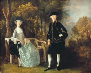 Lady Lloyd ja hänen poikansa Richard Savage Lloyd, Hintlesham Hall, Suffolk, n. 1745-46 (öljy kankaalle) tekijältä Thomas Gainsborough