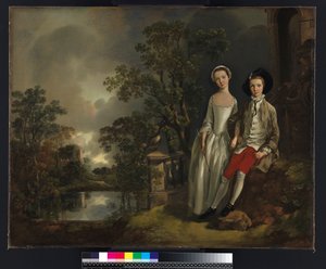 Muotokuva Heneage Lloydista ja hänen sisarestaan Lucysta, noin 1750.