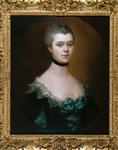 Muotokuva Sussexin kreivitärestä, rintakuva, sinisessä mekossa, jossa mustat päällykset tekijältä Thomas Gainsborough