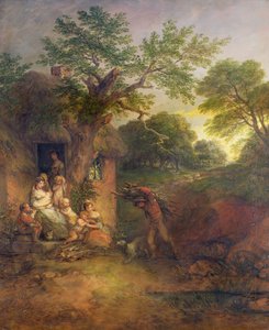 Puuhakkurin koti, n. 1780 tekijältä Thomas Gainsborough
