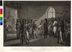 Tadeusz Kosciuszko ja puolalaiset aristokraatit pyytävät tsaari Paavali I:ltä vapautensa takaisin.