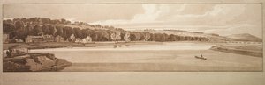 Valikoima kahdestakymmenestä Pariisin kauneimmasta näkymistä: näkymä St. Cloudille ja Golgatalle Pont de Sêvesta tekijältä Thomas Girtin