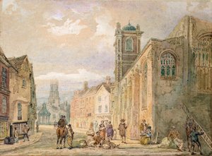 All Saints Pavement, York (lyijykynä ja akvarelli) tekijältä Thomas Girtin
