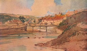 Vanha puinen silta, c1800